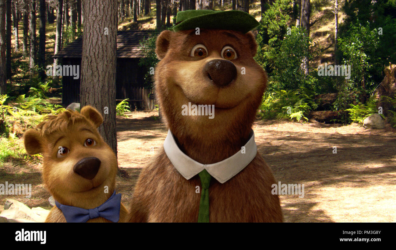 L-r) Boo Boo, as voiced by JUSTIN TIMBERLAKE, and Yogi Bear, as voiced by  DAN AYKROYD, in Warner Bros. Pictures' live-action/computer-animated  adventure in 3D, “YOGI BEAR,” a Warner Bros. Pictures release Stock
