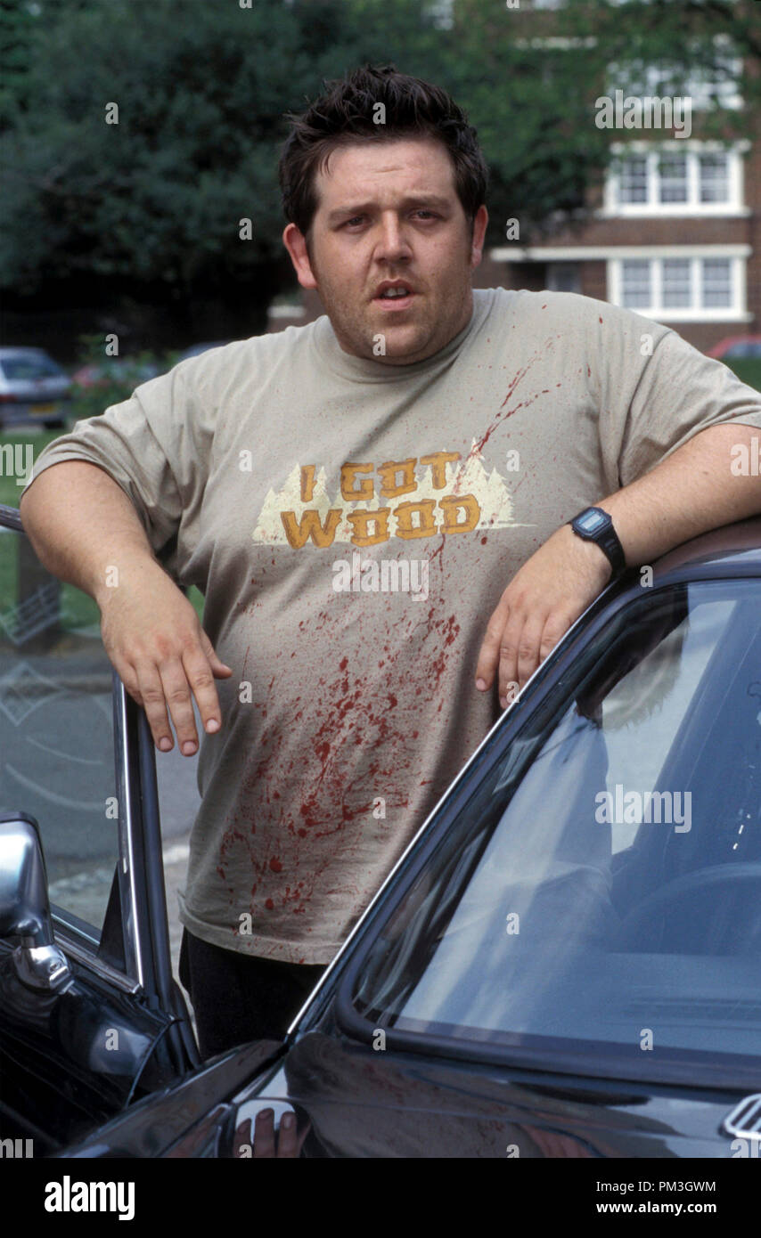 Film Still from "Shaun Of The Dead" Nick Frost © 2004 Rogue Features