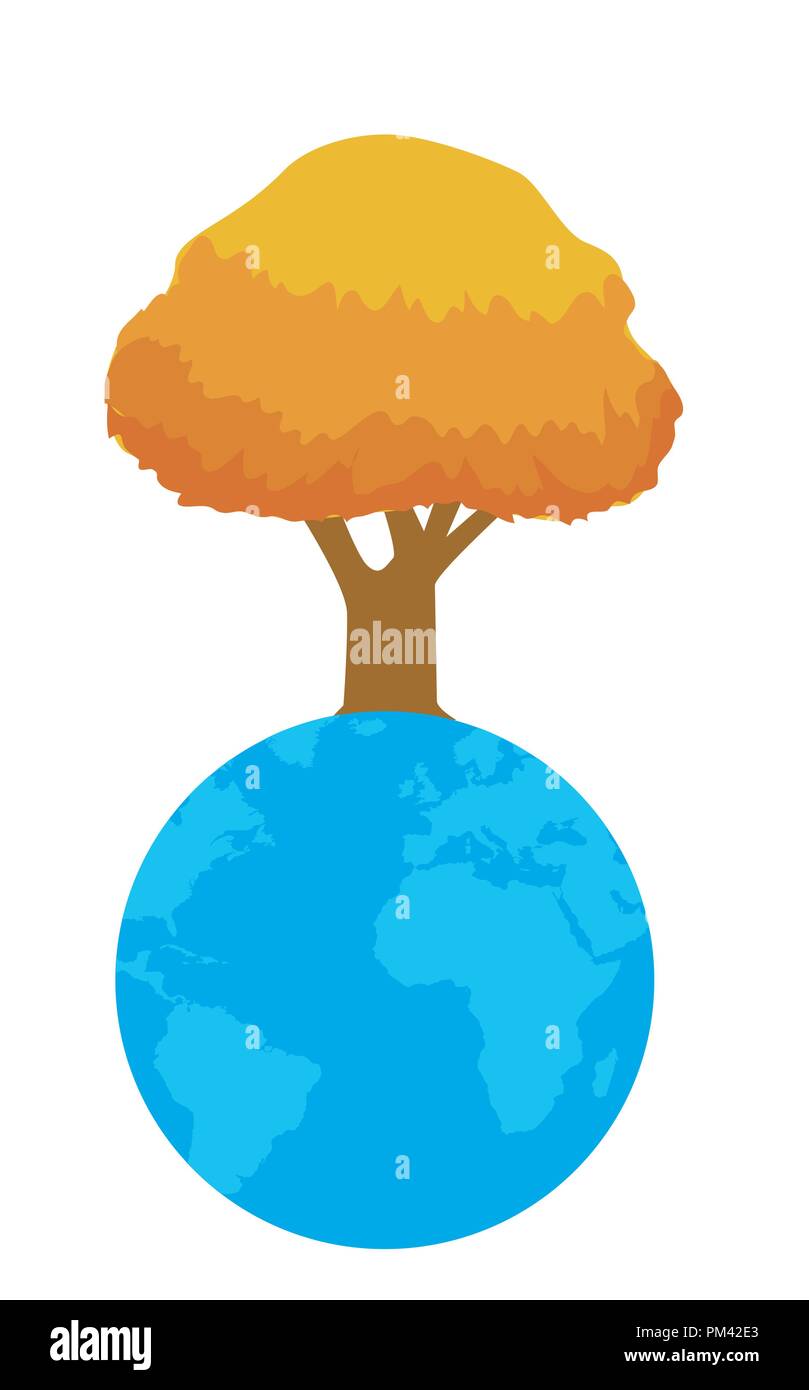 autumn tree vector illustration Stock Vector Image & Art - Alamy
