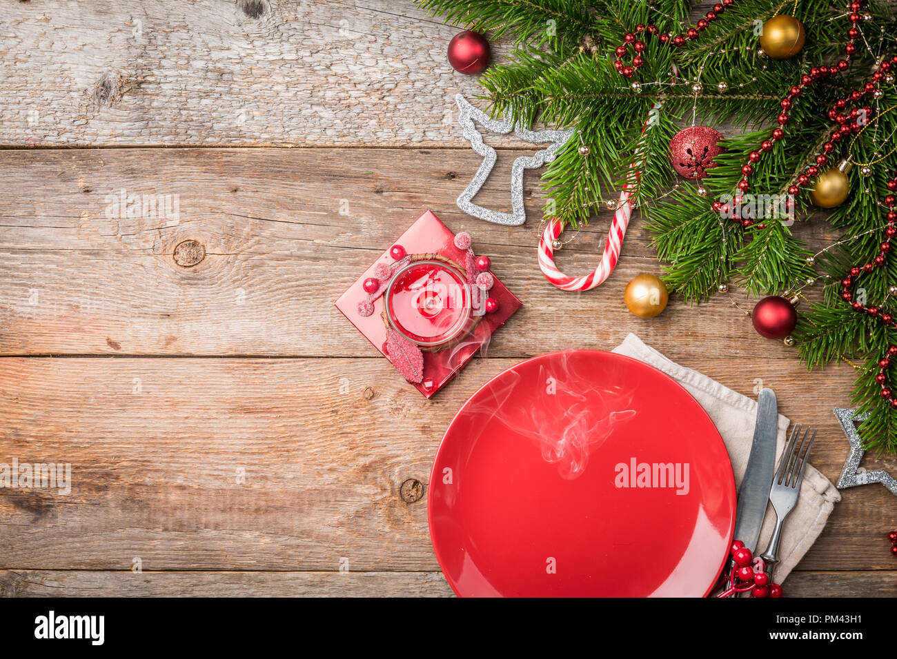 christmas-table-place-setting-stock-photo-alamy