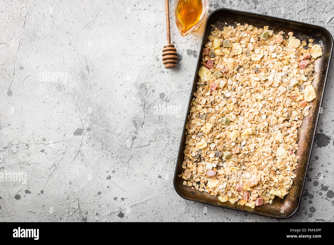 homemade-granola-with-honey-stock-photo-alamy
