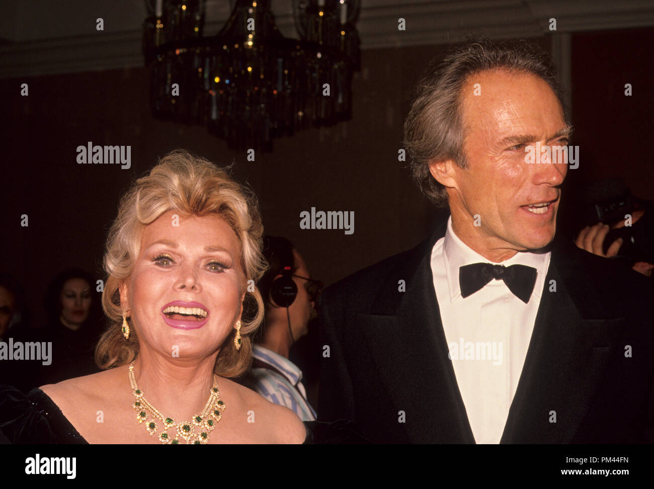 Clint Eastwood and Zsa Zsa Gabor, circa 1990. File Reference #1022 017THA © JRC Hollywood - All Rights Reserved Stock Photo - Alamy