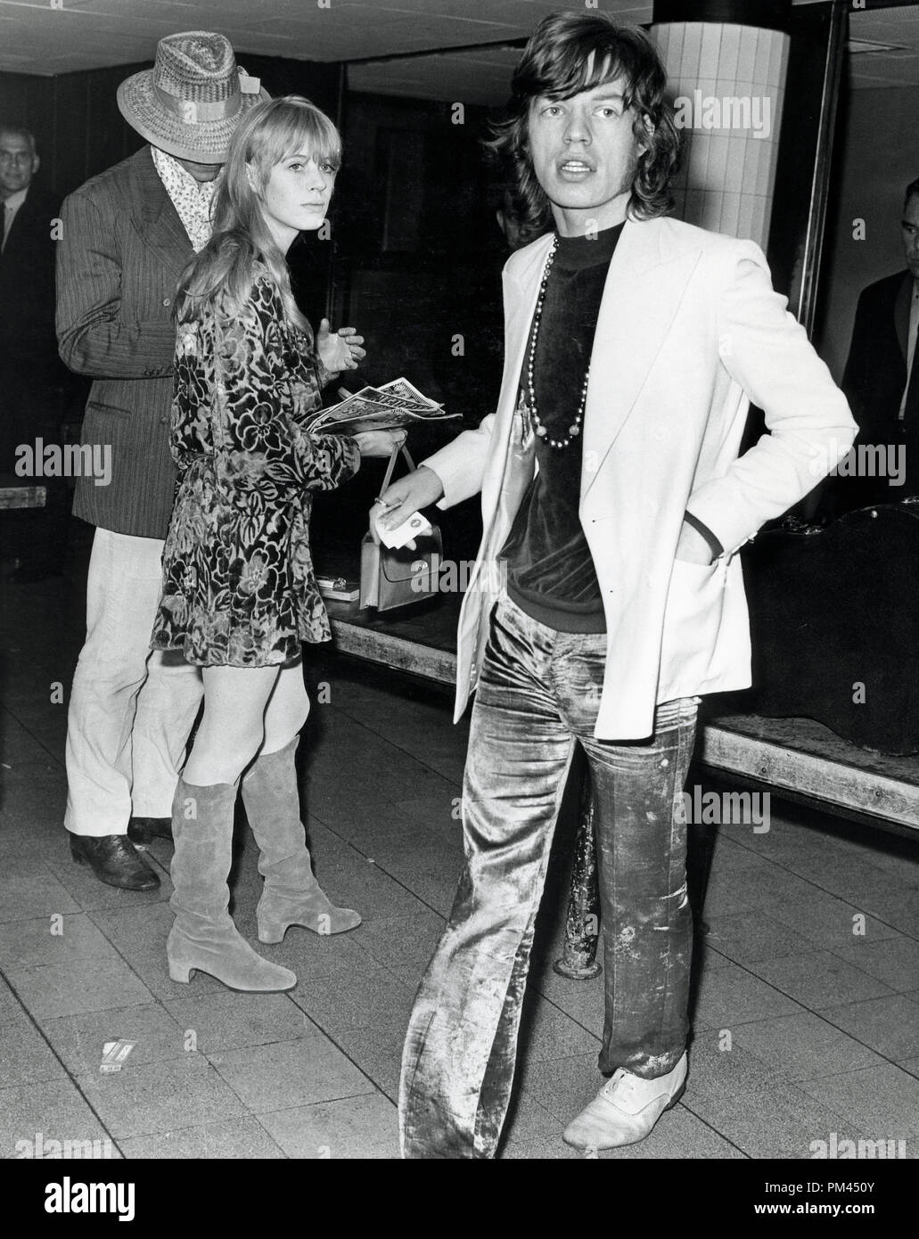 Mick Jagger of the Rolling Stones, and girlfriend Marianne Faithful ...