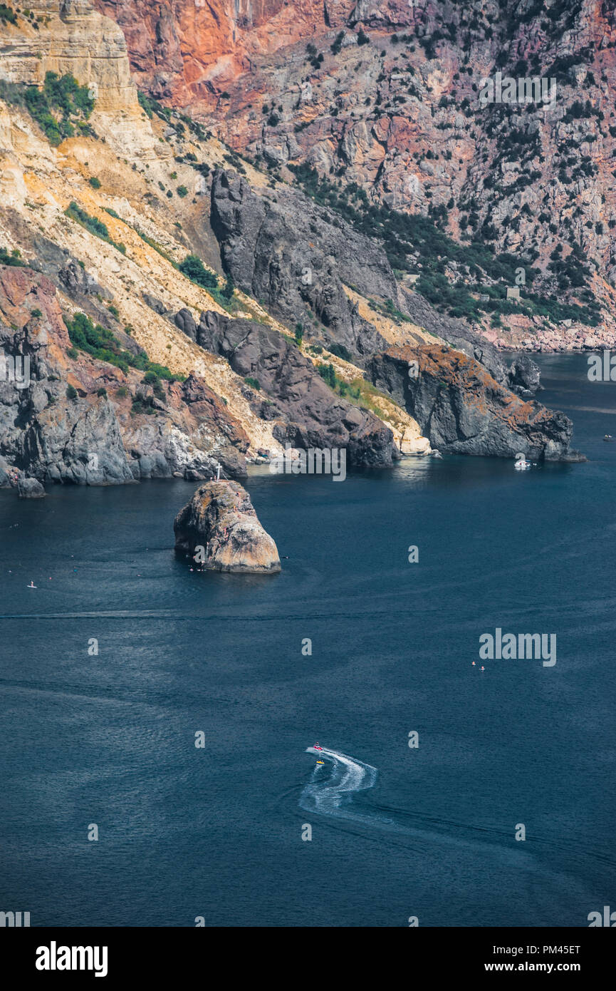 The top view on sea and rocks Stock Photo - Alamy