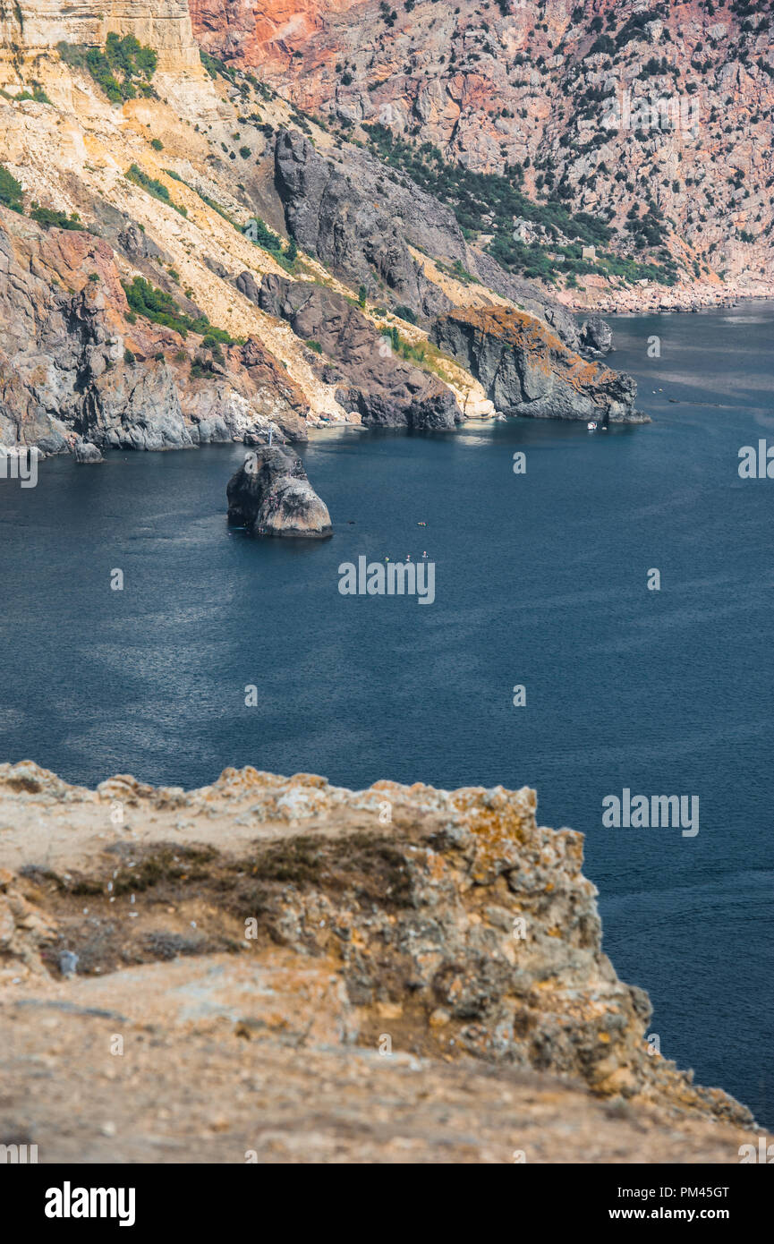 The top view on sea and rocks Stock Photo - Alamy