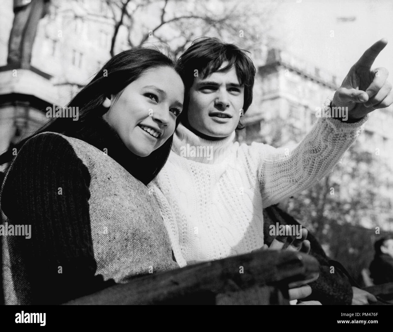 Sixteen year old Olivia Hussey and seventeen year old Leonard Whiting, stars of 'Romeo and Juliet', March 1968.   File Reference # 1106 009THA © JRC /The Hollywood Archive - All Rights Reserved Stock Photo