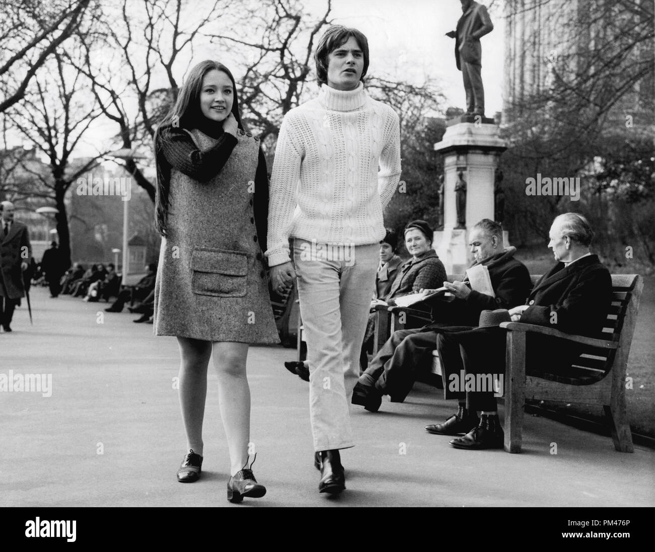 Sixteen year old Olivia Hussey and seventeen year old Leonard Whiting, stars of 'Romeo and Juliet', March 1968.   File Reference # 1106 012THA © JRC /The Hollywood Archive - All Rights Reserved Stock Photo