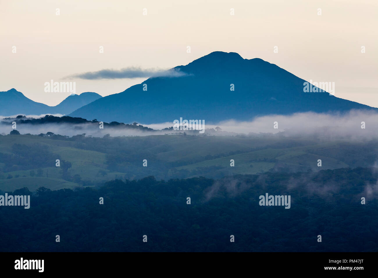 View of Tenorio Volcano. Guanacaste province. Costa Rica. Stock Photo