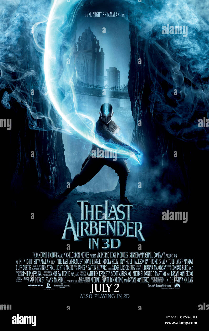 Paramount Pictures/Nickelodeon Movies adventure, 'The Last Airbender.' 2010 Poster Stock Photo