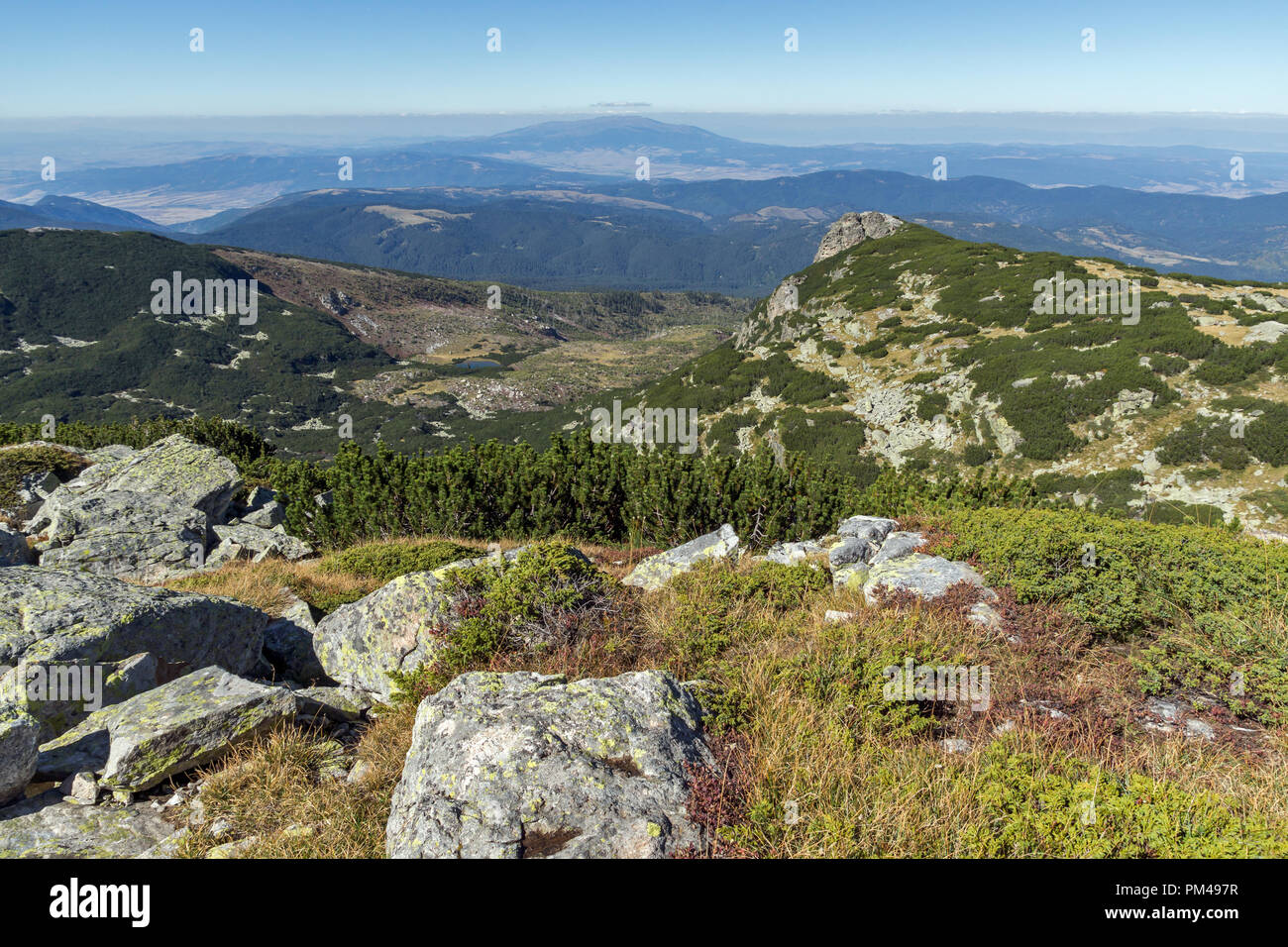 Amazing landscape of Rila Mountain near The Scary lake, Bulgaria Stock ...