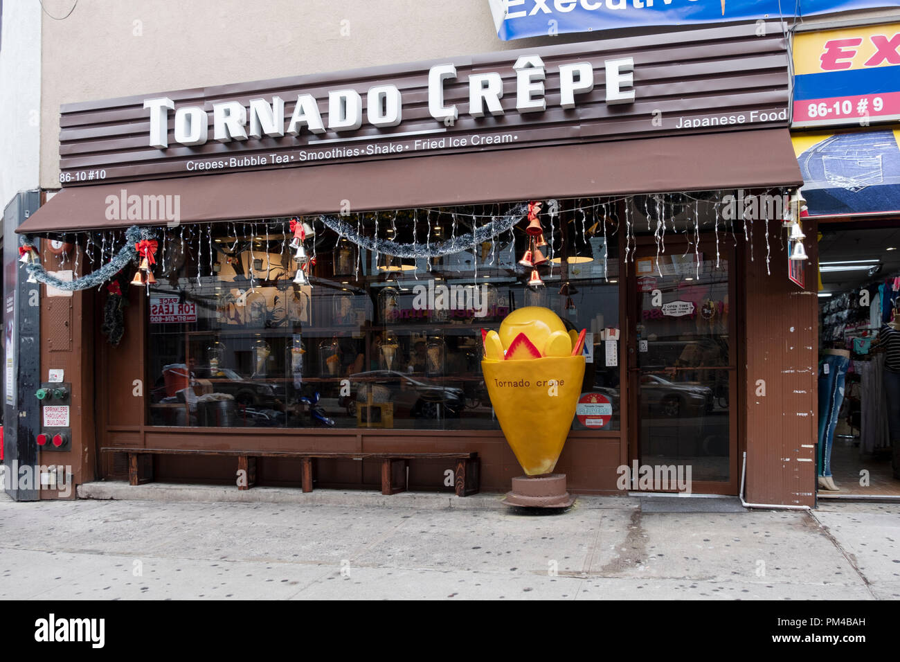 The exterior of Tornado Crepe, a Japanese restaurant. On Roosevelt