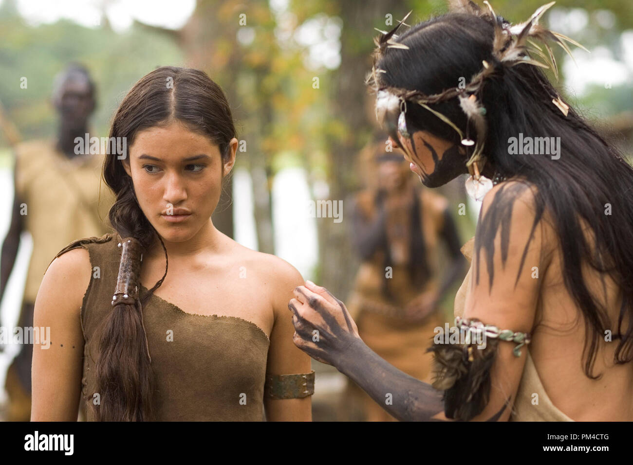 Film Still from "The New World" Q'Orianka Kilcher, Alex Rice 2005 Stock