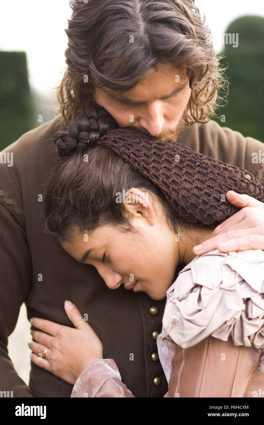 Film Still From The New World Christian Bale Q Orianka Kilcher 2005 Stock Photo Alamy
