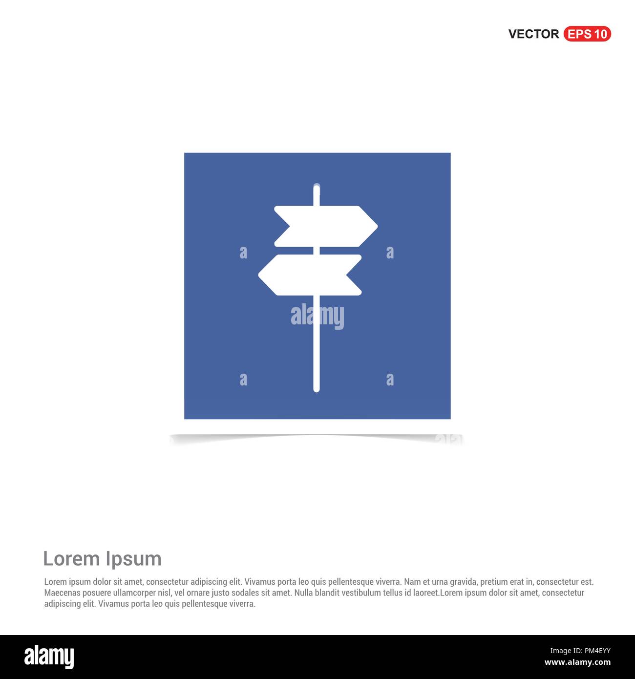 Direction signboard icon Blue photo Frame Stock Vector Image & Art