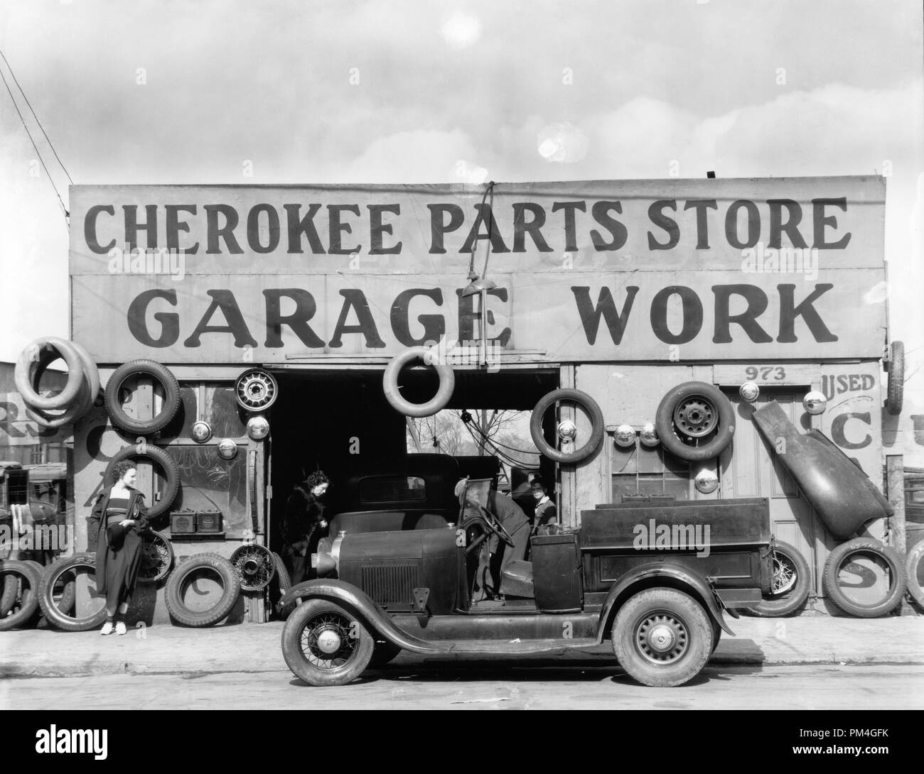 Auto parts shop. Atlanta, Georgia, 1936.  File Reference # 1002 020THA Stock Photo