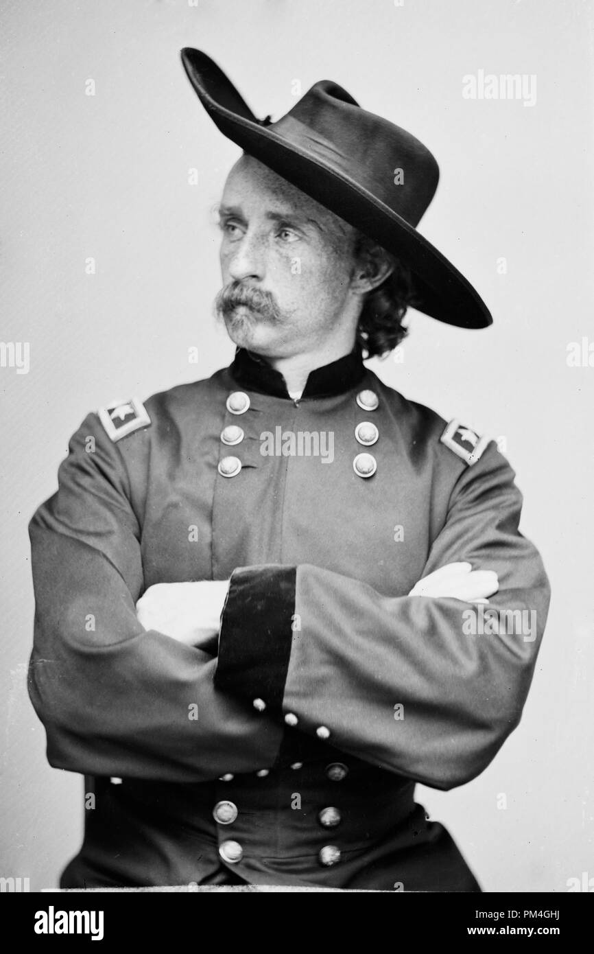 General George Custer, circa 1865.  File Reference # 1003 024THA Stock Photo