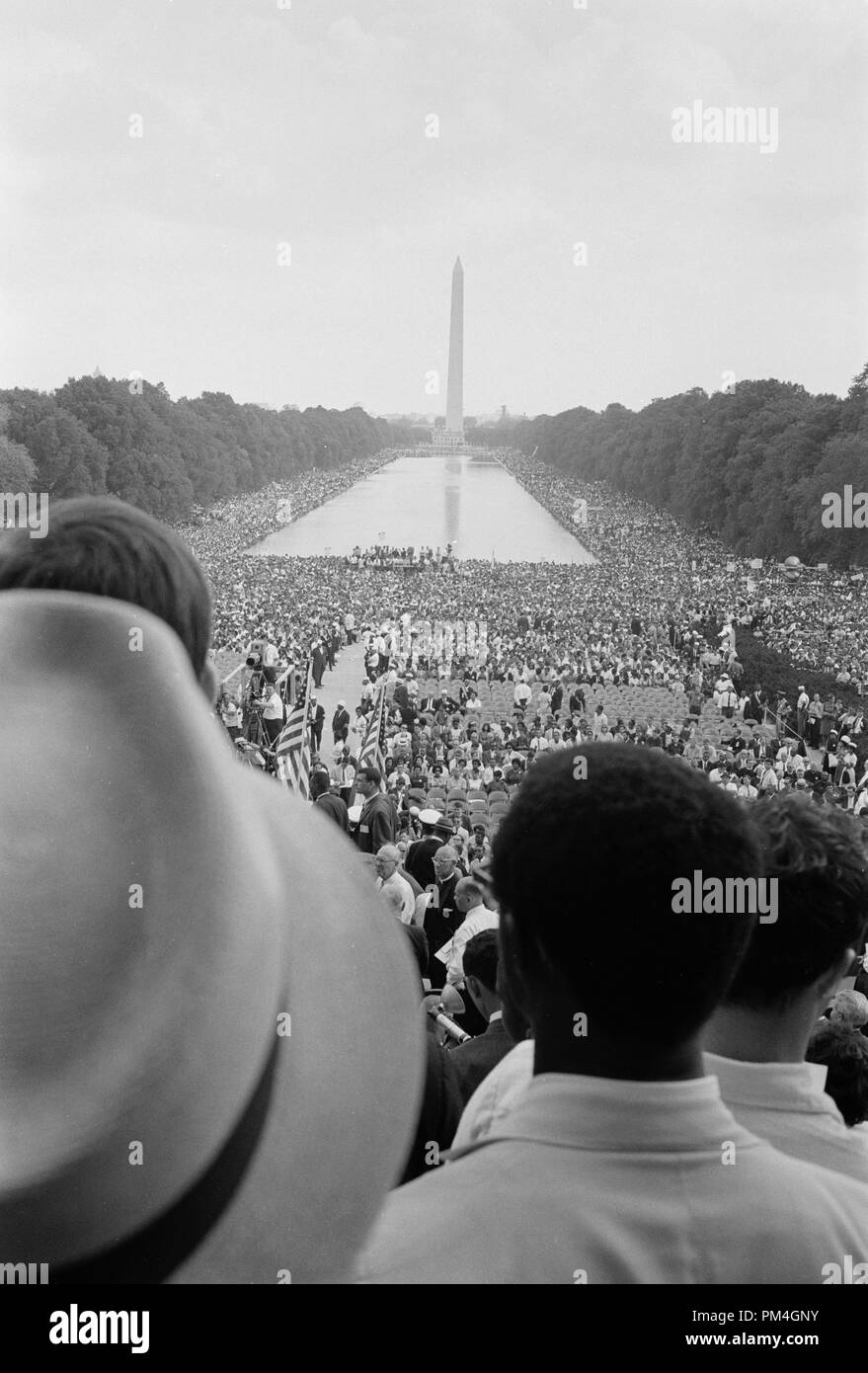 Civil rights march on Washington, D.C., August 28, 1963.  File Reference # 1003 077THA Stock Photo