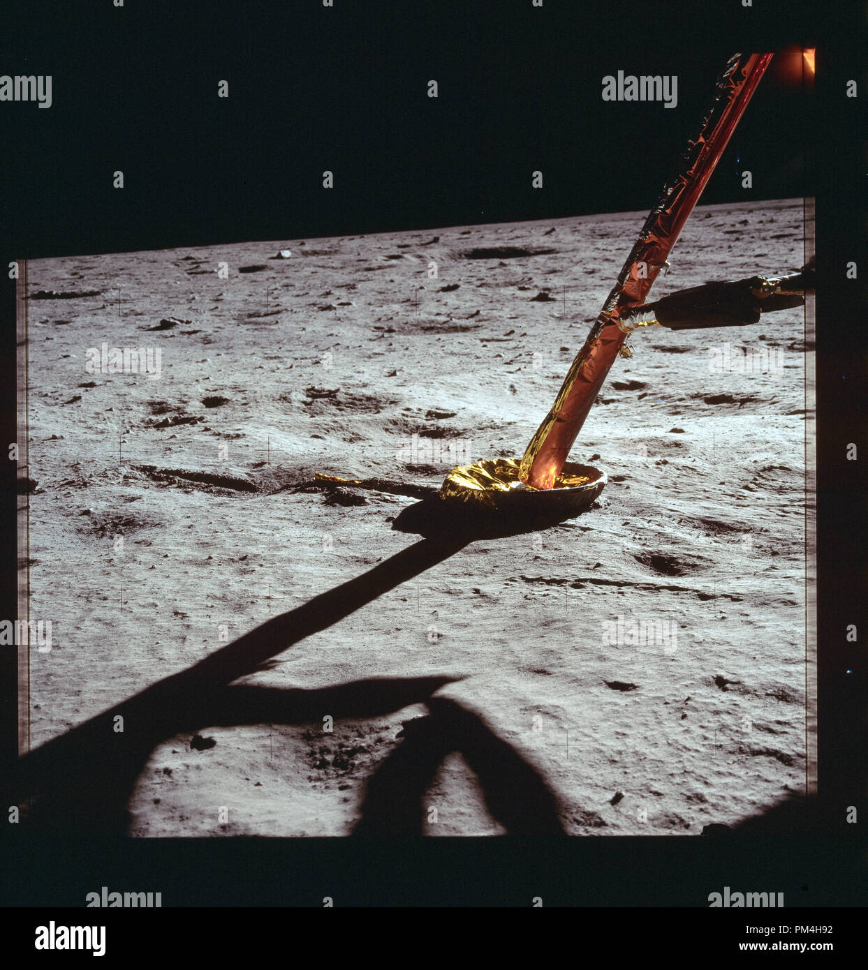 The lunar landing module on the moon during July 20, 1969's  history making voyage to the moon.  File Reference # 1003 255THA Stock Photo