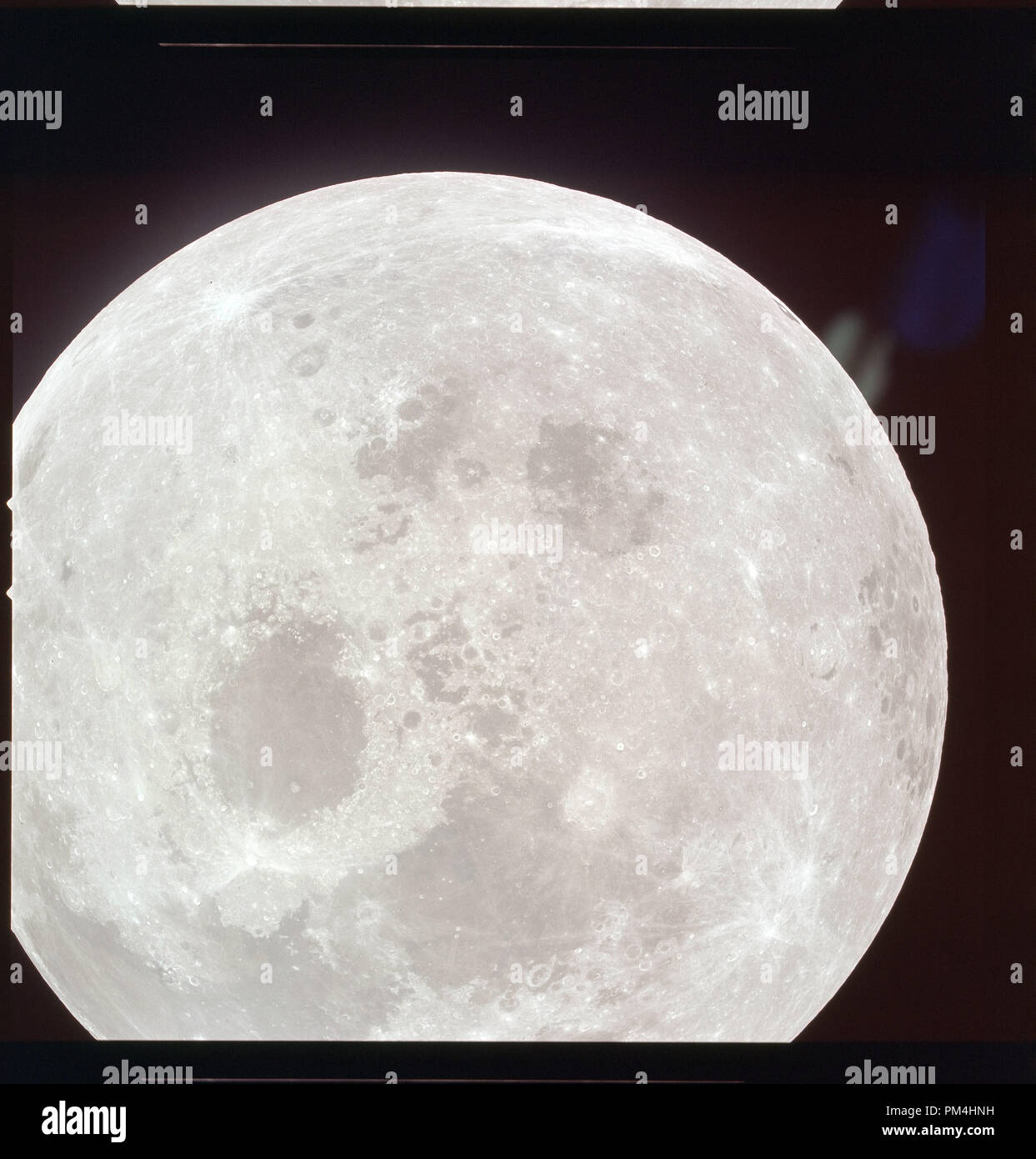 Apollo 11 mission. View of the moon during July 1969's  history making voyage to the moon and subsequent lunar landing.  File Reference # 1003 373THA Stock Photo