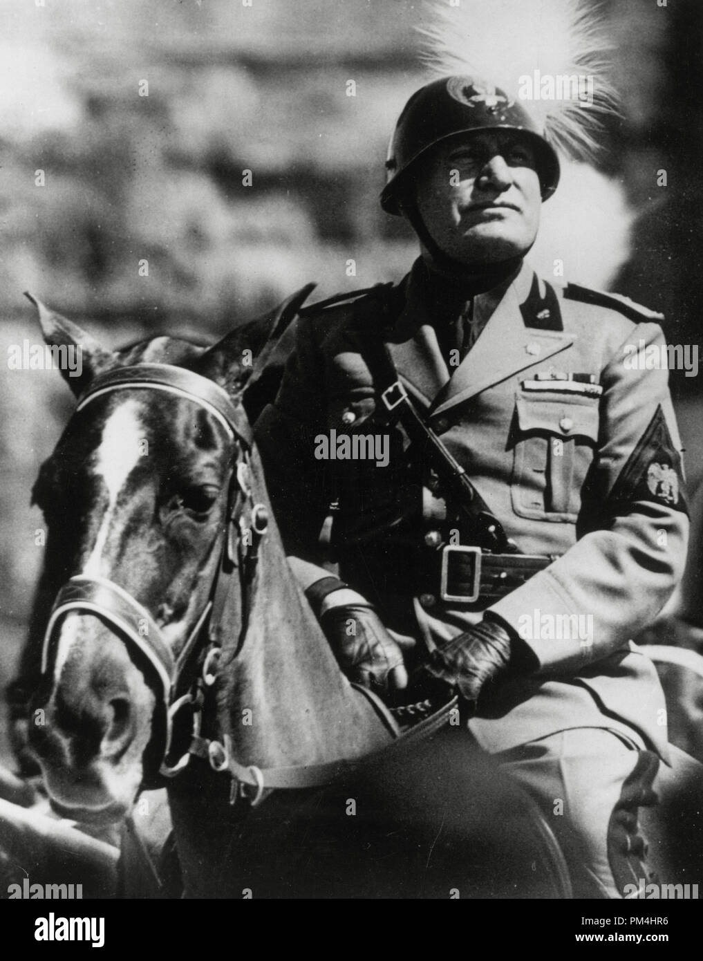 Italian dictator Benito Mussolini in Uniform circa 1934.  File Reference # 1003 394THA Stock Photo