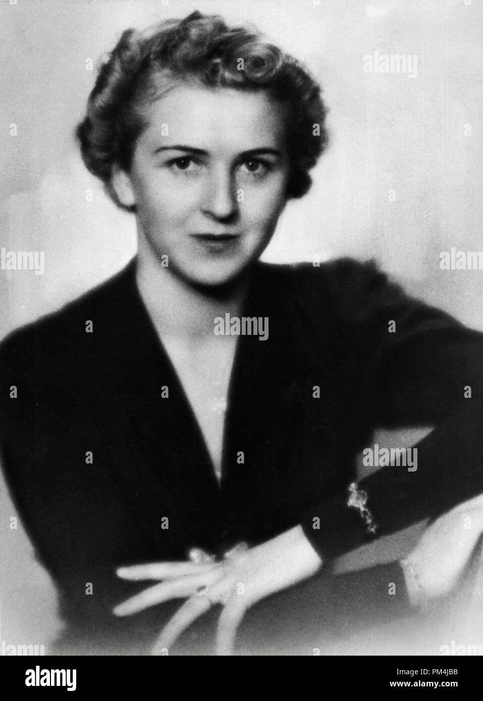 Eva Braun, Adolf Hitler's wife, circa 1932.   File Reference # 1003 650THA Stock Photo