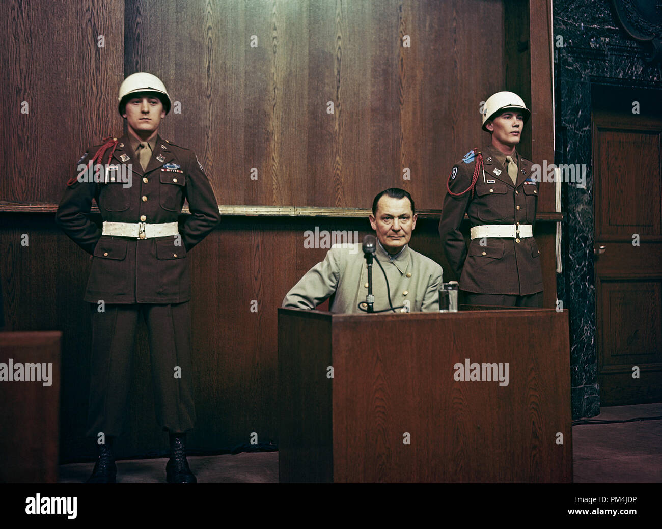 Hermann Goering at Nuremberg Trial, Nuremberg, Germany, 1946   File Reference # 1003_682THA Stock Photo