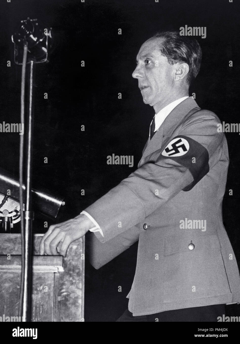 Joseph Goebbels at the German Socialist Convention in Berlin, Germany in 1937   File Reference # 1003 683THA Stock Photo