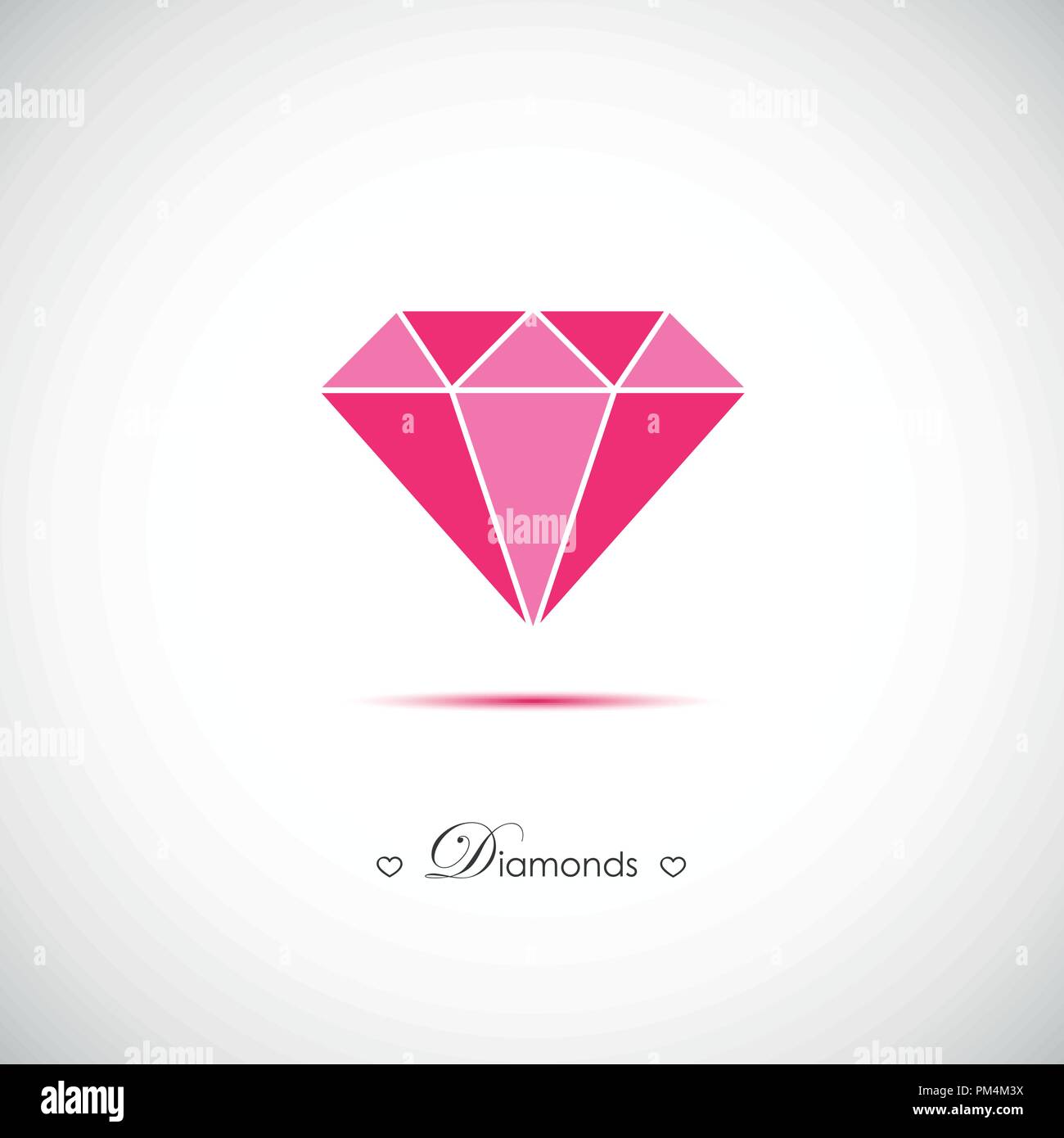 pink shiny diamond brilliant symbol vector illustration EPS10 Stock Vector