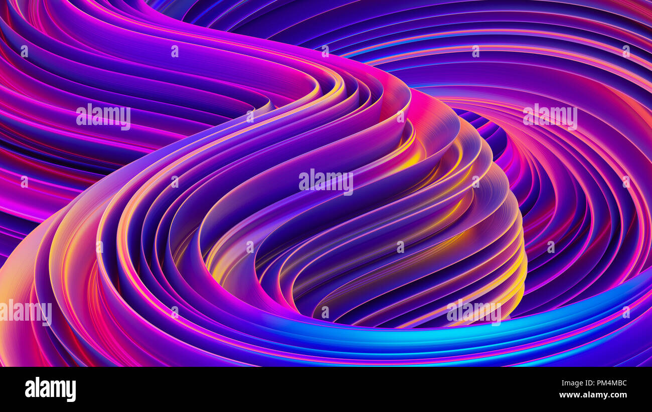 Liquid shapes abstract holographic 3D wavy background Stock Photo - Alamy