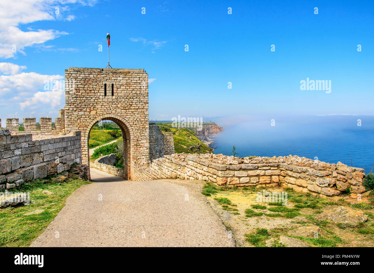 Fortress on Cape Kaliakra, Bulgaria. View of the sea. Stock Photo