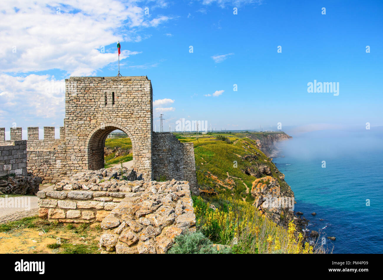 Fortress on Cape Kaliakra, Bulgaria. View of the sea. Stock Photo