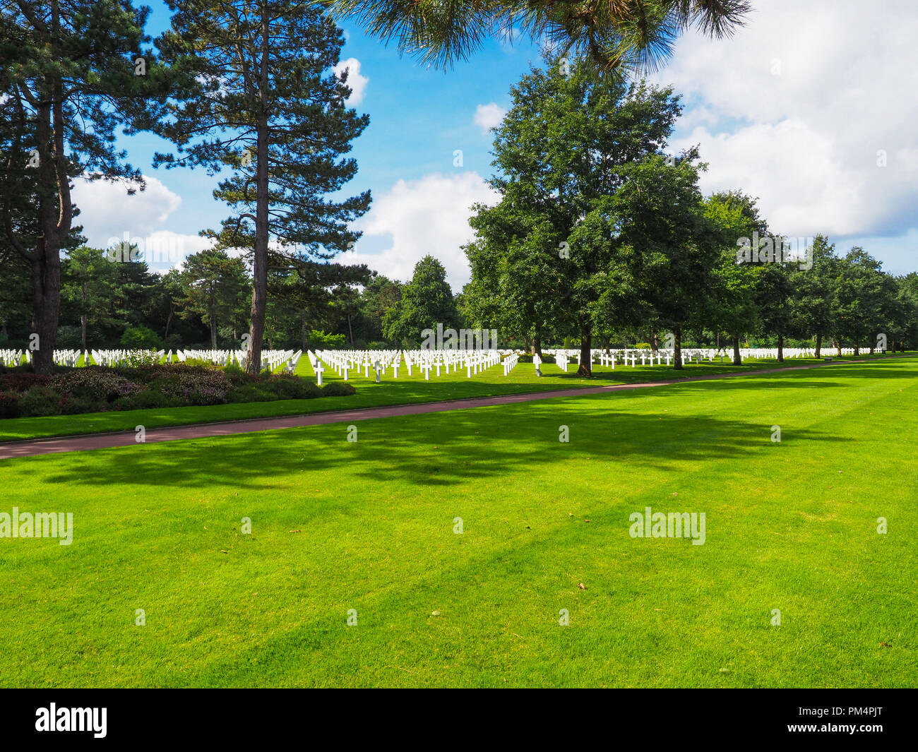 Normandy American Cemetery Coleville sur Mer Stock Photo