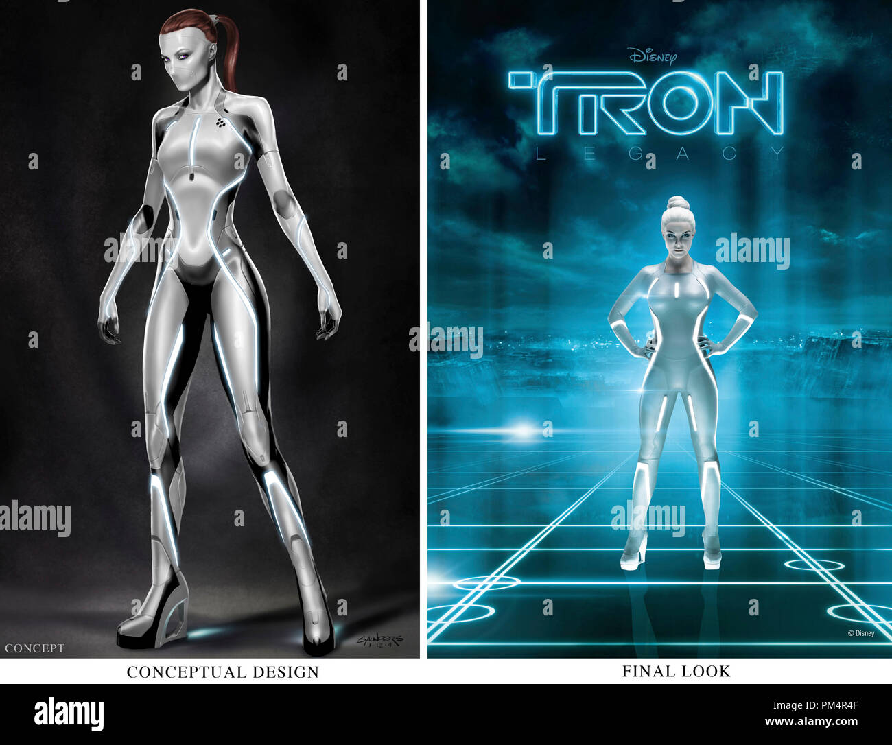 'TRON: LEGACY' 2010 Concept Art/ Costume Design Stock Photo