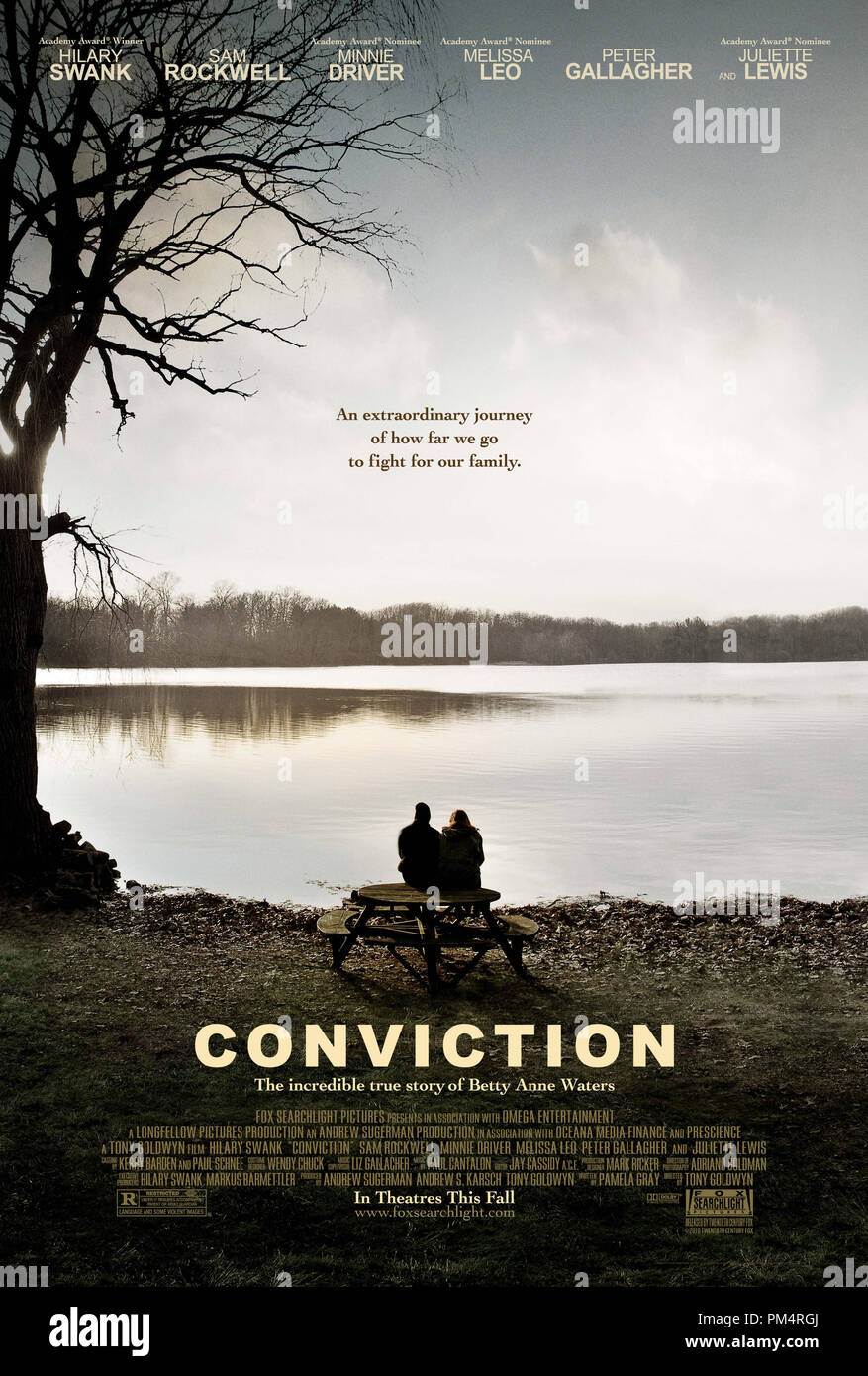 Official poster for CONVICTION 2010 Stock Photo