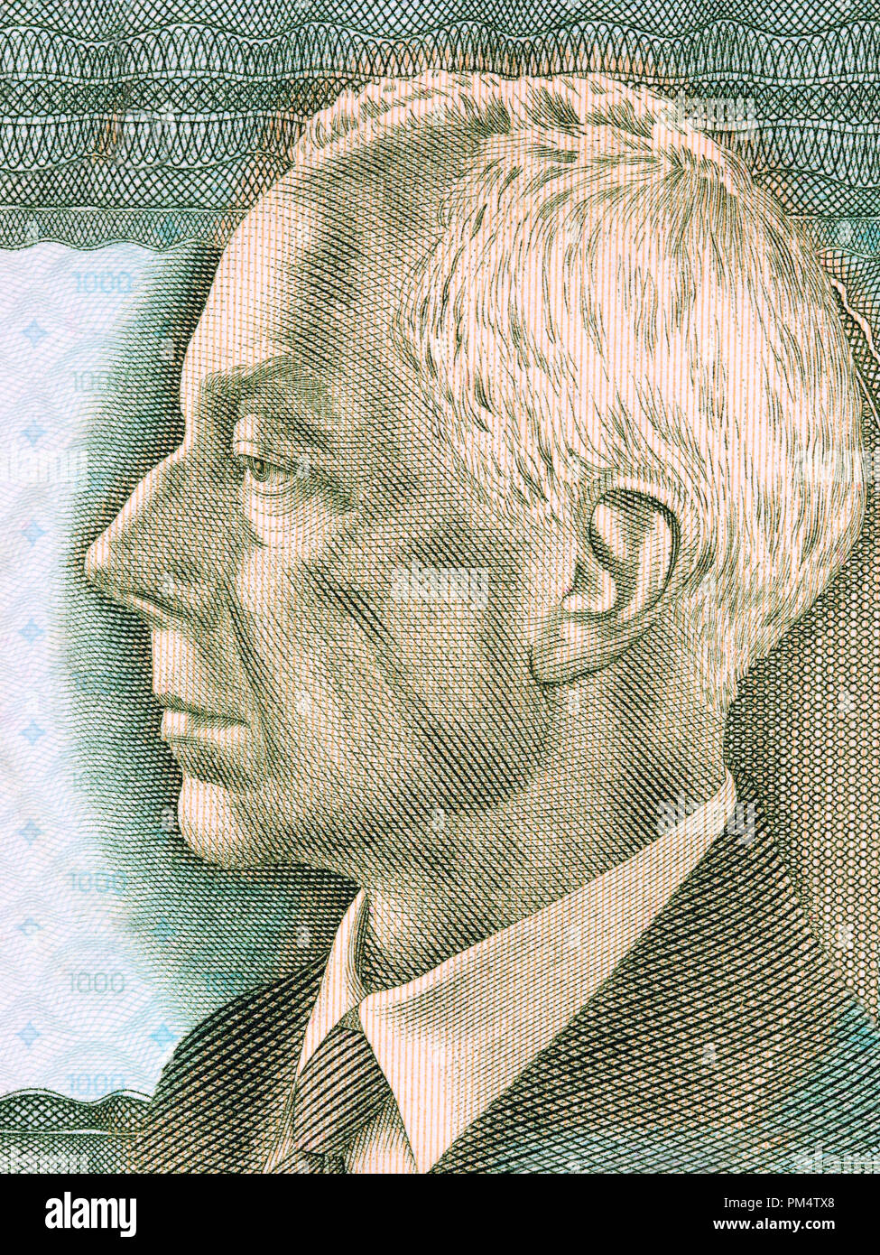 Bela Bartok portrait from Hungarian money Stock Photo