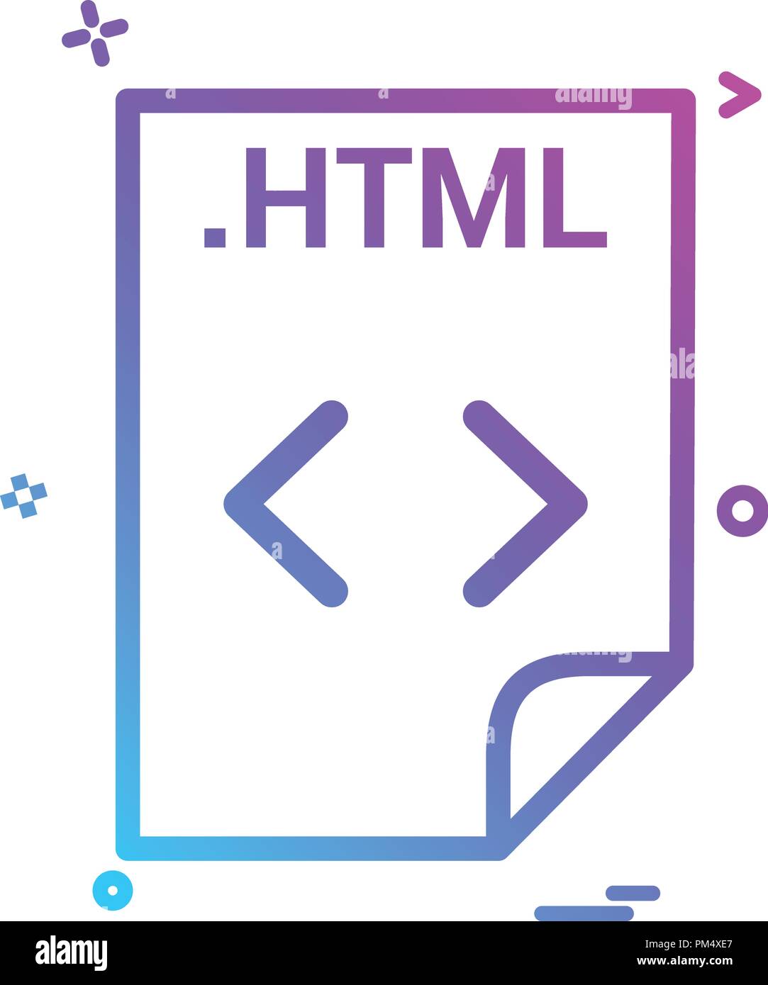 HTML application download file files format icon vector design Stock ...