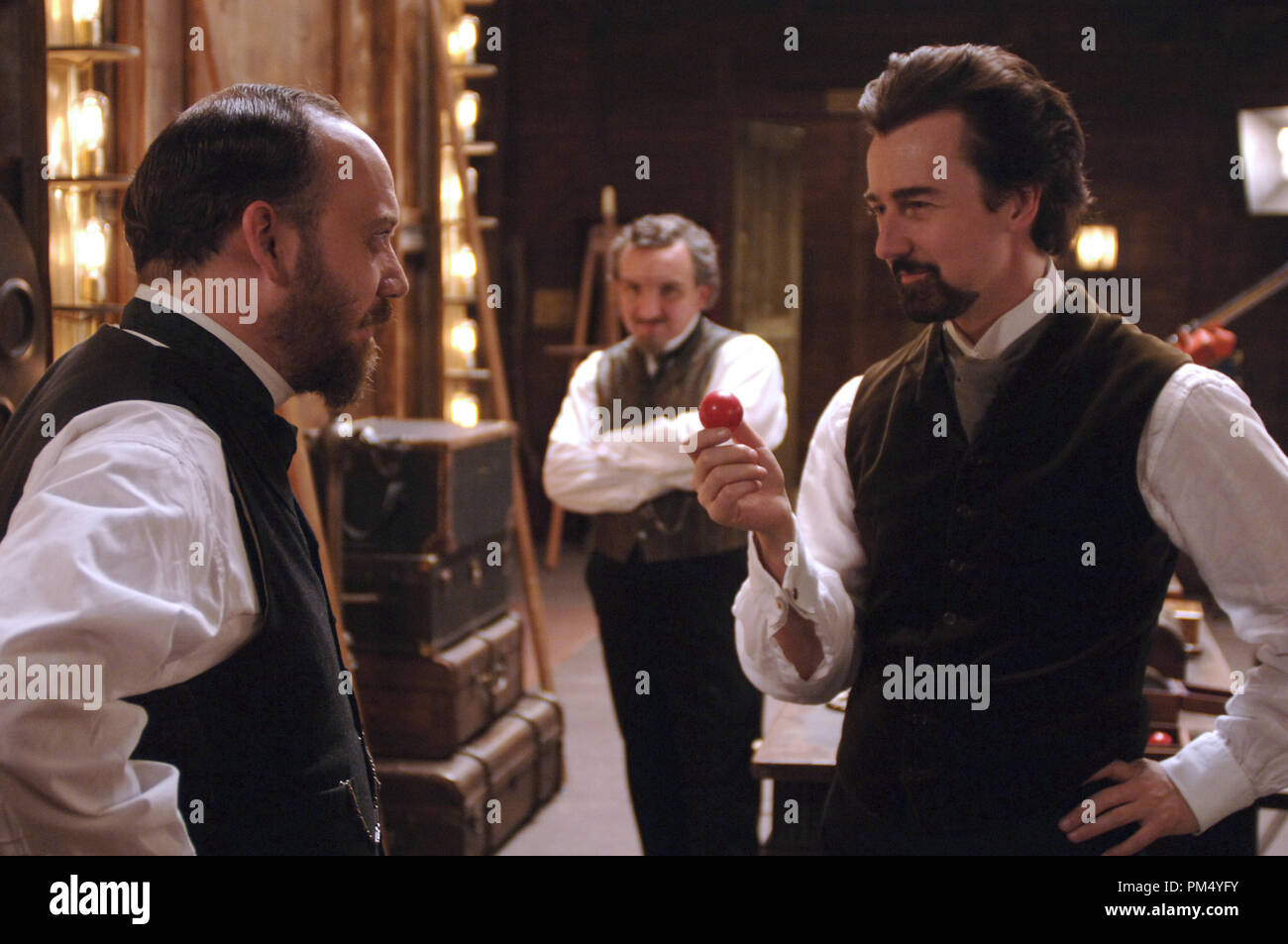 Film Still / Publicity Still from 'The Illusionist' Paul Giamatti, Edward Norton © 2006 Yari Film Group Photo Credit: Glen Wilson   File Reference # 30737419THA  For Editorial Use Only -  All Rights Reserved Stock Photo