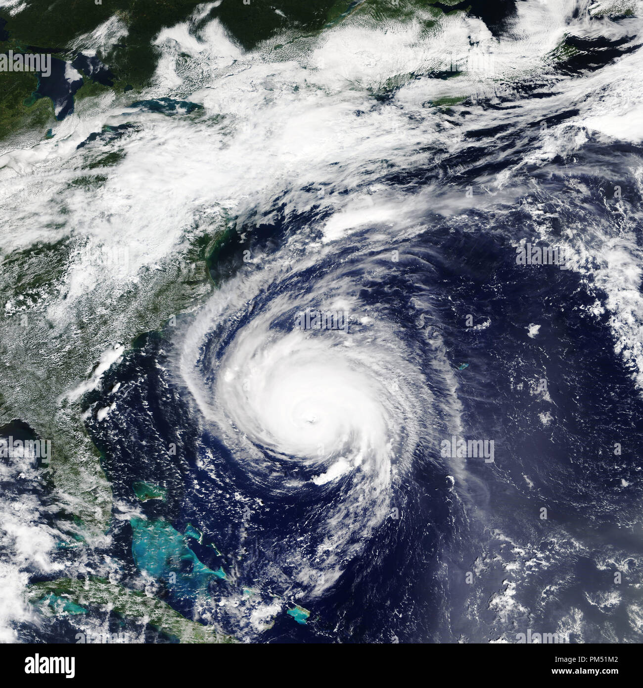 Hurricane Florence heading towards the East Coast of the United States in September 2018 - Elements of this image furnished by NASA Stock Photo