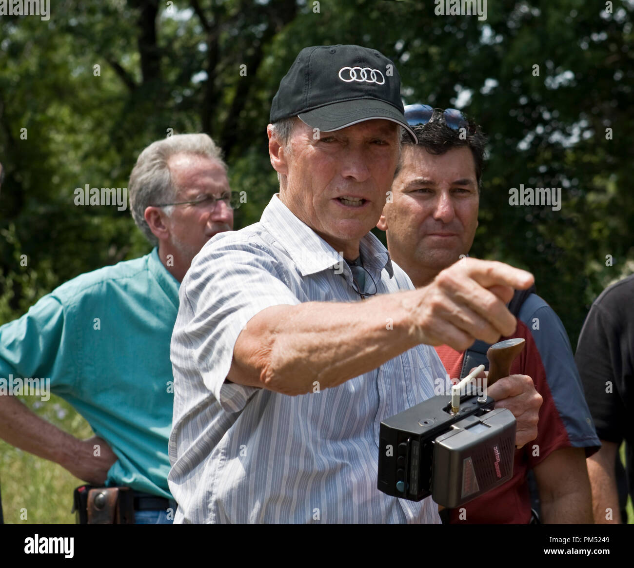 Film Still from 'Gran Torino' Director of photography Tom Stern, director Clint Eastwood, camera opertor Stephen S. Campanelli © 2008 Warner Brothers Photo Credit: Anthony Michael Rivetti Stock Photo