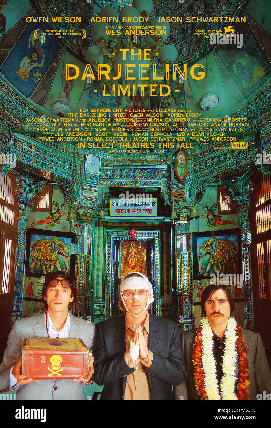 'The Darjeeling Limited' Poster  © 2007 20th Century Fox Stock Photo