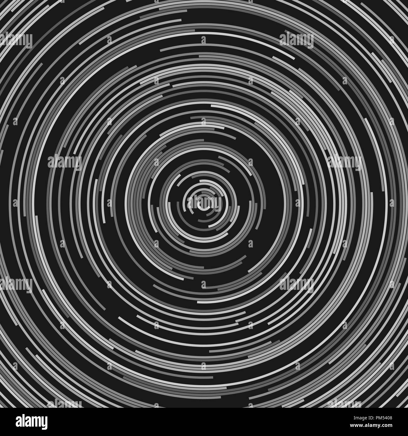 Grey abstract circular background - vector graphic design Stock Vector