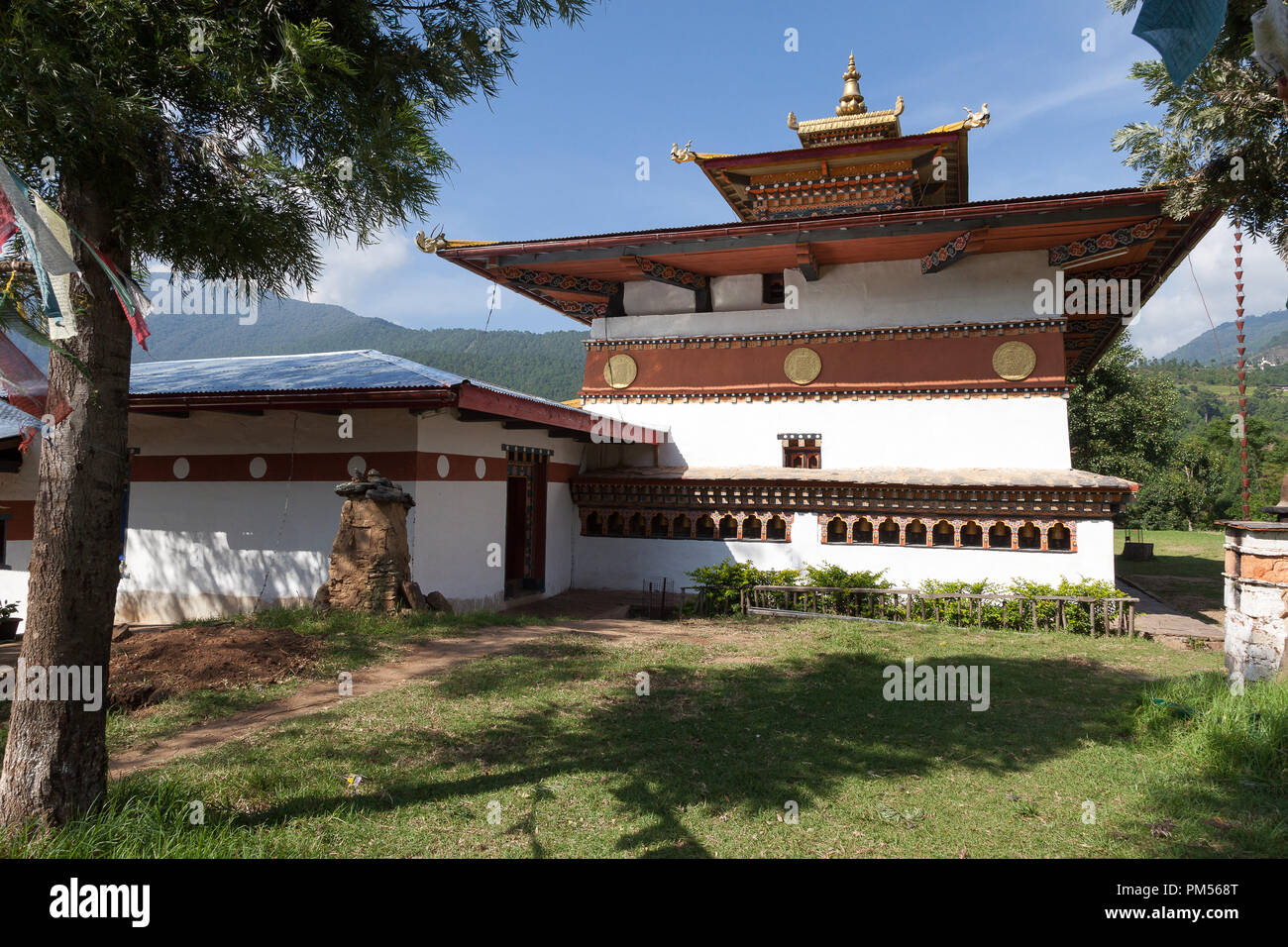 Chimi Lhakhang Temple, is also known as the temple of fertility. Bhutan. Stock Photo