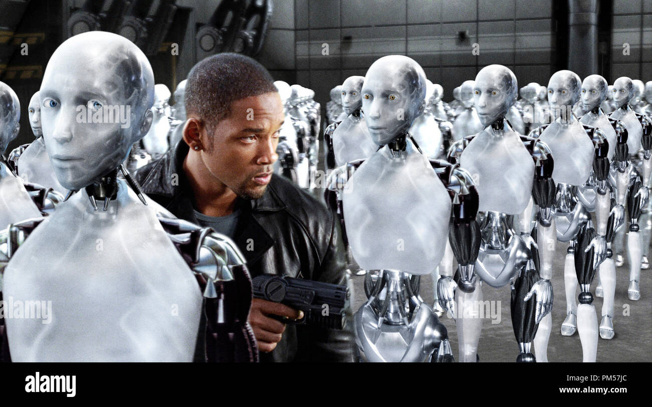 Film Still from 'I, Robot' Sonny (NS-5), Will Smith © 2004 20th Century Fox Photo Credit: Digital Domain    File Reference # 30735241THA  For Editorial Use Only -  All Rights Reserved Stock Photo