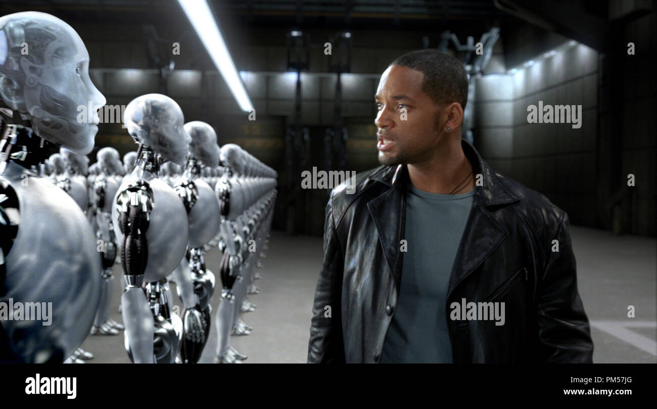 Film Still from 'I, Robot' Sonny (NS-5), Will Smith © 2004 20th Century Fox Photo Credit: Digital Domain    File Reference # 30735243THA  For Editorial Use Only -  All Rights Reserved Stock Photo