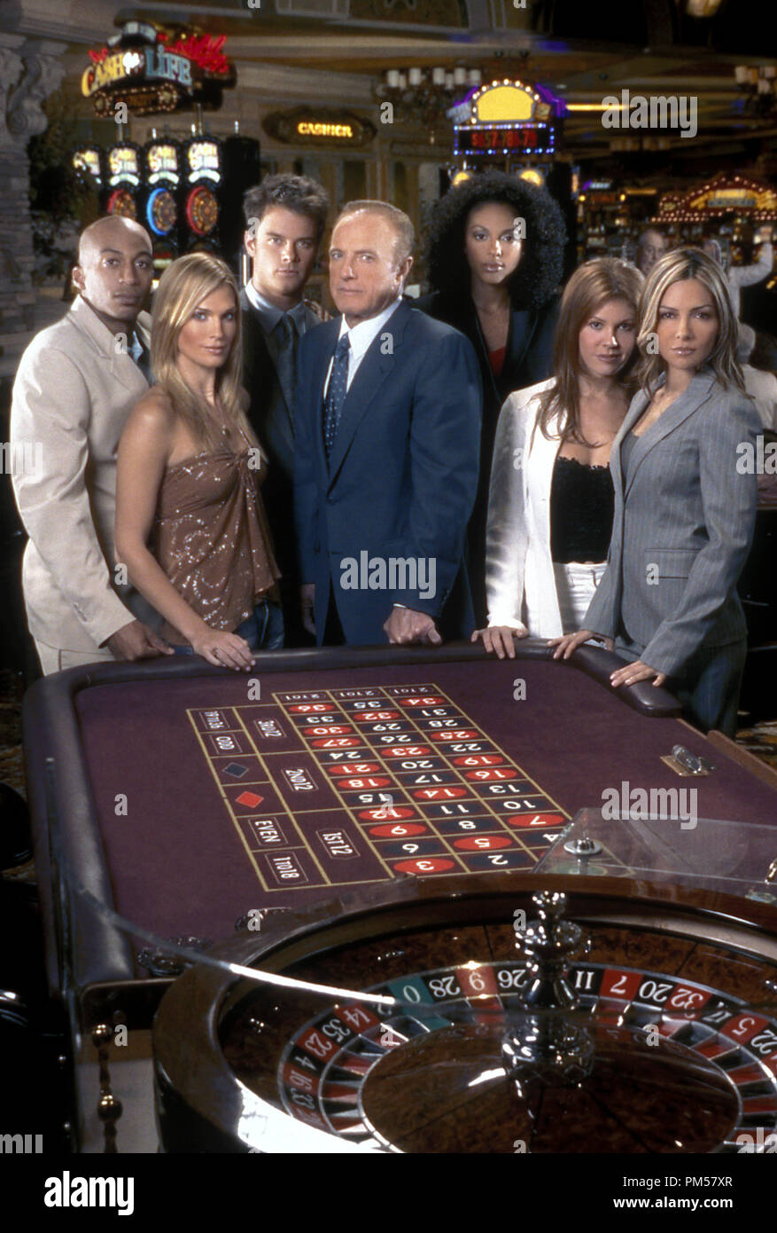 Film Still from 'Las Vegas' James Lesure, Molly Sims, Josh Duhamel, James Caan, Vanessa Marcil, Nikki Cox, Marsha Thomason circa 2004  File Reference # 30735451THA  For Editorial Use Only -  All Rights Reserved Stock Photo