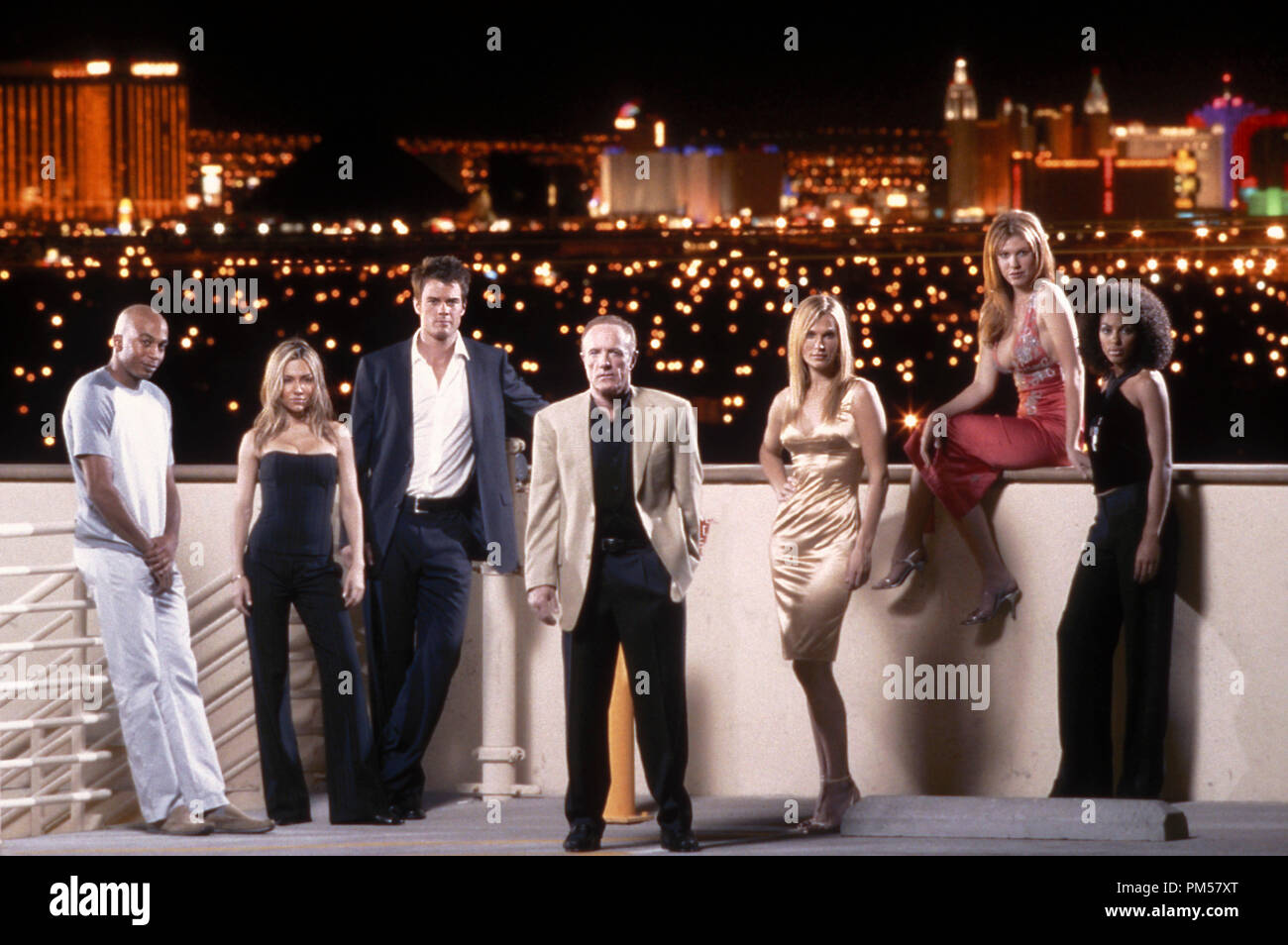 Film Still from 'Las Vegas' James Lesure, Molly Sims, Josh Duhamel, James Caan, Vanessa Marcil, Nikki Cox, Marsha Thomason circa 2004  File Reference # 30735452THA  For Editorial Use Only -  All Rights Reserved Stock Photo