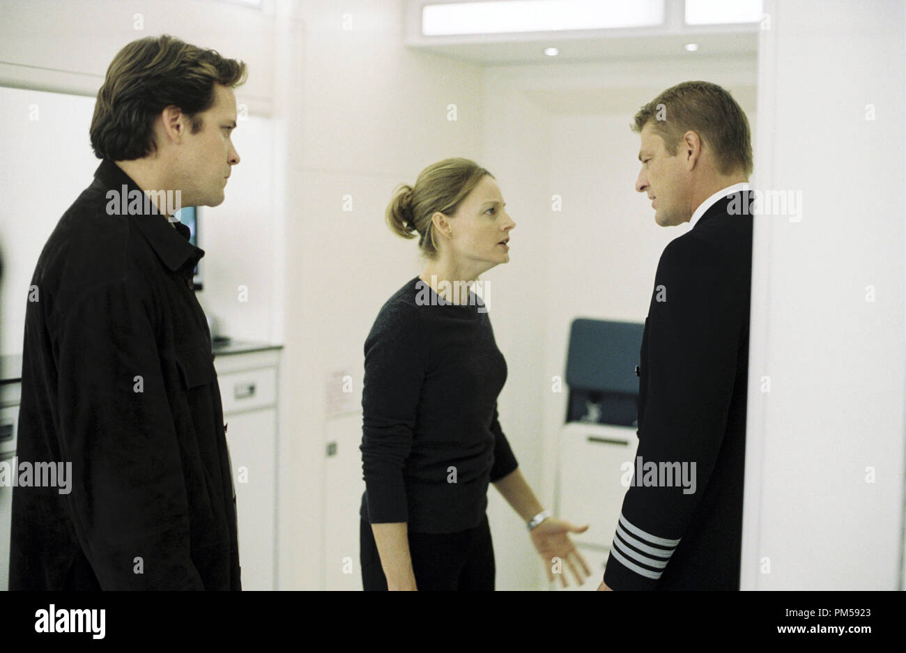 Studio Publicity Still from "Flightplan" Peter Sarsgaard, Jodie Foster