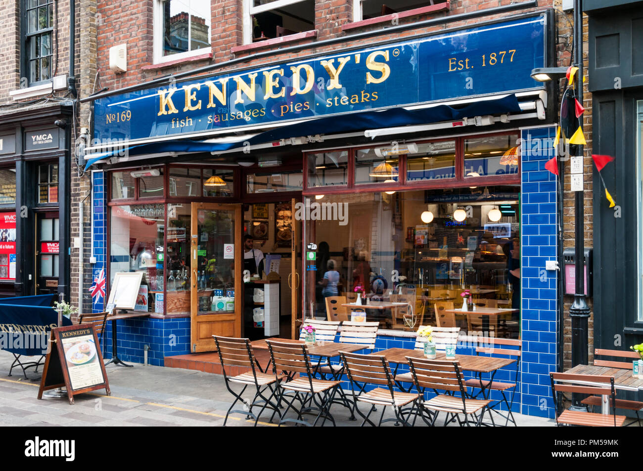 Kennedy's restaurant in Whitecross Street, London. Stock Photo