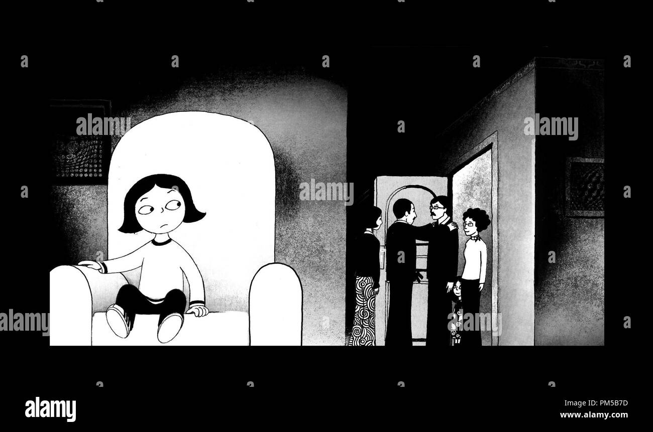 Film Still from 'Persepolis' Marjane, Mrs. Satrapi, Mr. Satrapi, Siamek, Lali © 2007 Sony Pictures Classics   File Reference # 30738485THA  For Editorial Use Only -  All Rights Reserved Stock Photo