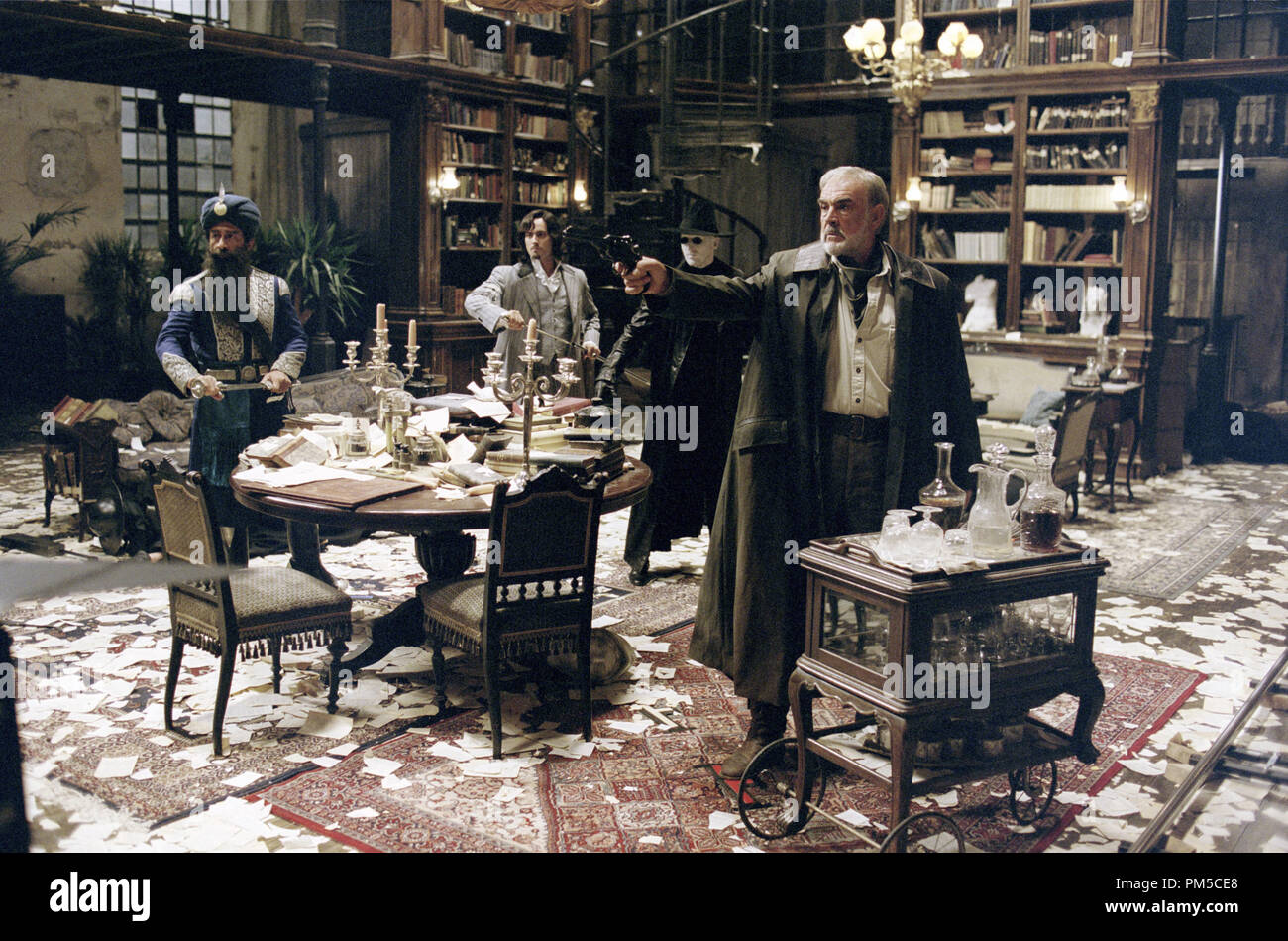 Film Still / Publicity Still from 'The League of Extraordinary Gentlemen' Staurt Townsend, Naseeruddin SHah, Sean Connery, Tony Curran © 2003 20th Century Fox  File Reference # 30753020THA  For Editorial Use Only -  All Rights Reserved Stock Photo